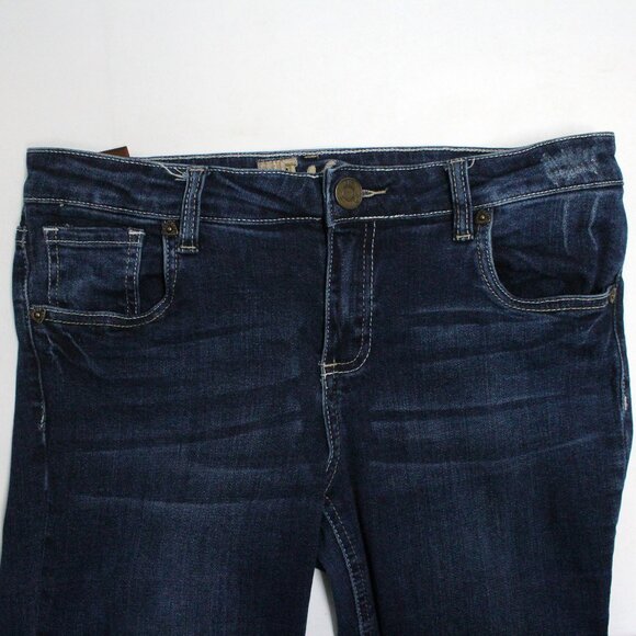 Kut From The Kloth Women's Size 6 Below the Knee Blue Denim Jean Capri Pants - Picture 3 of 15